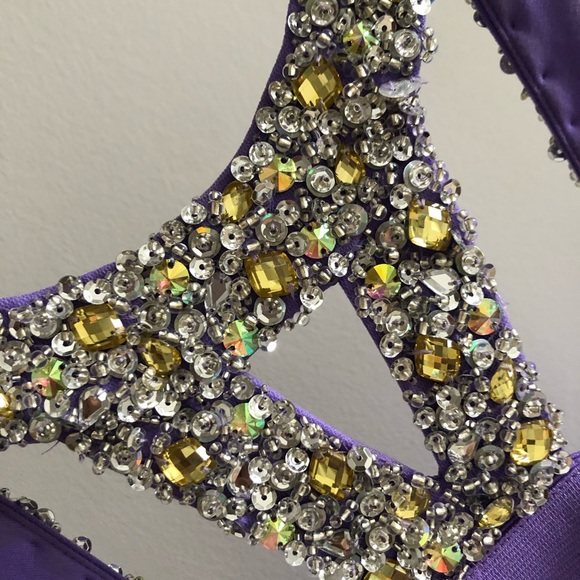 SHERRI HILL PURPLE DRESS EVENING PROM - Picture 6 of 11